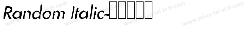 Random Italic字体转换